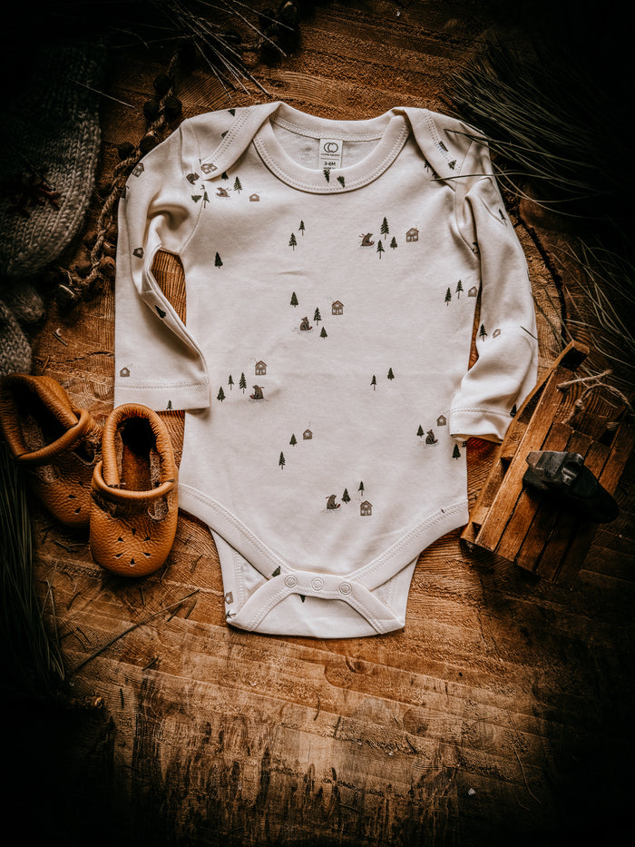 Bear Sled  |  Natural Onesie