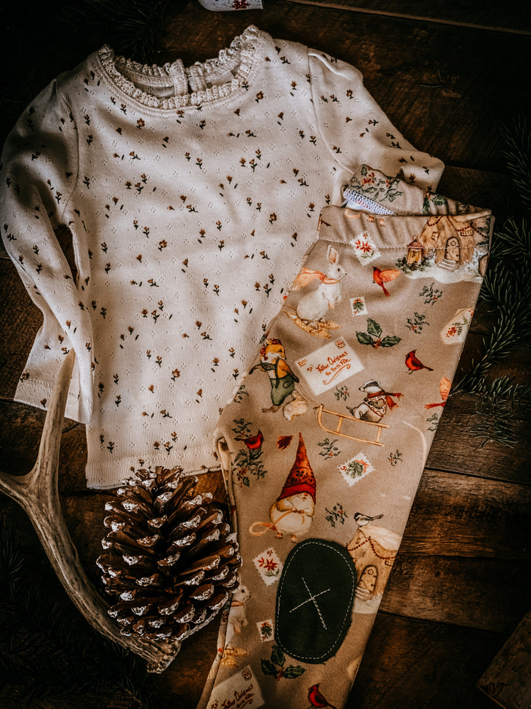Holiday Floral  | Pointelle Top