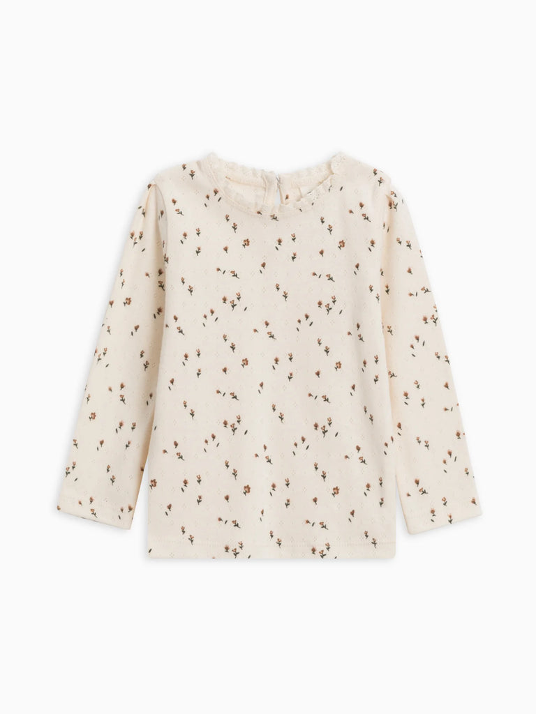 Holiday Floral  | Pointelle Top