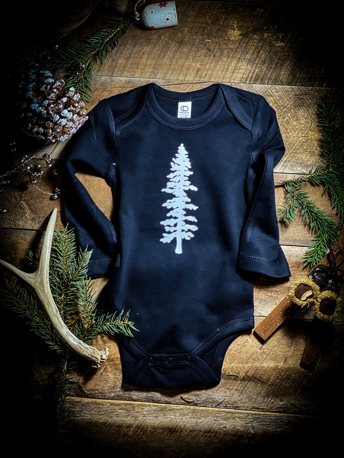 Alpine Tree  |  Black  Onesie