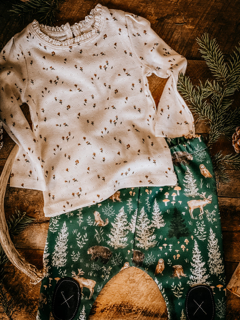Holiday Floral  | Pointelle Top