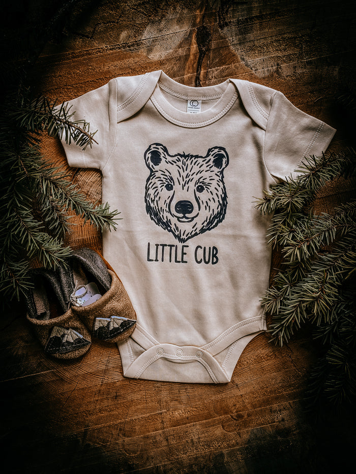 Little Cub  |  Natural  Onesie
