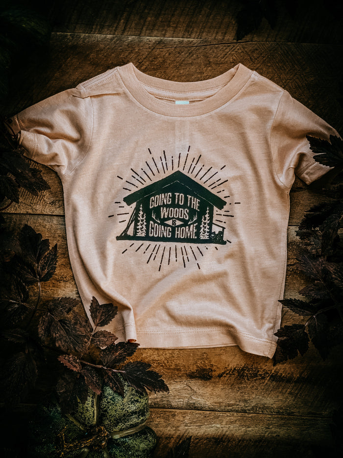 Going to the Woods  | Peach  Tee