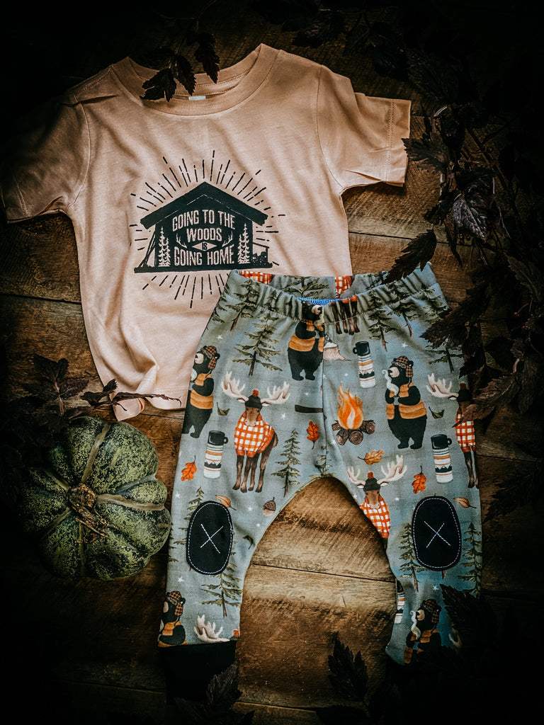 Going to the Woods  | Peach  Tee