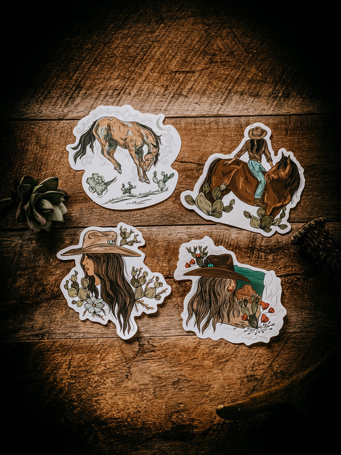 Cowgirl  Sticker Pack