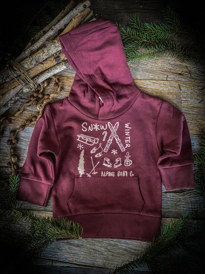 Alpine Winter | Plum Hoodie
