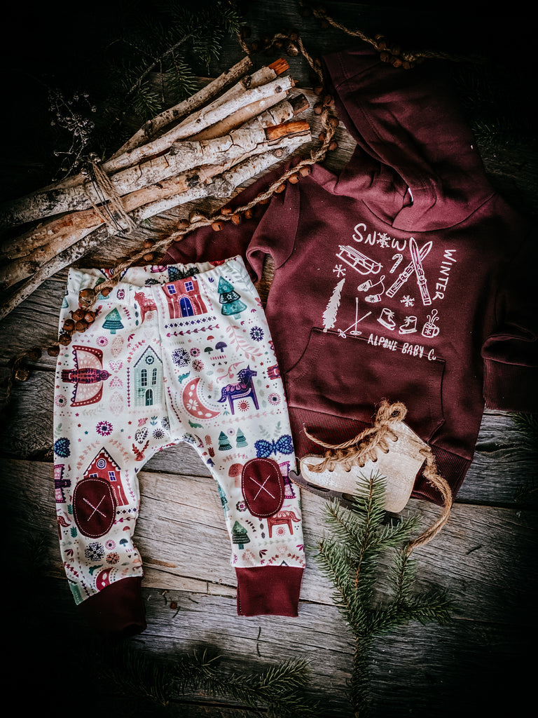 Alpine Winter | Plum Hoodie
