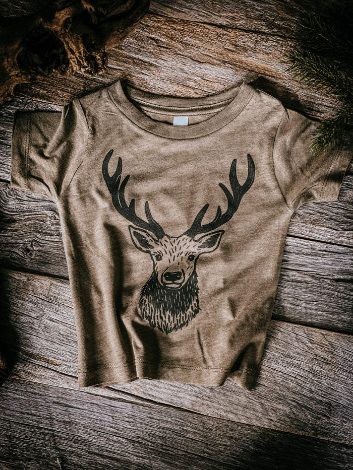 Stag   |  Olive Tee
