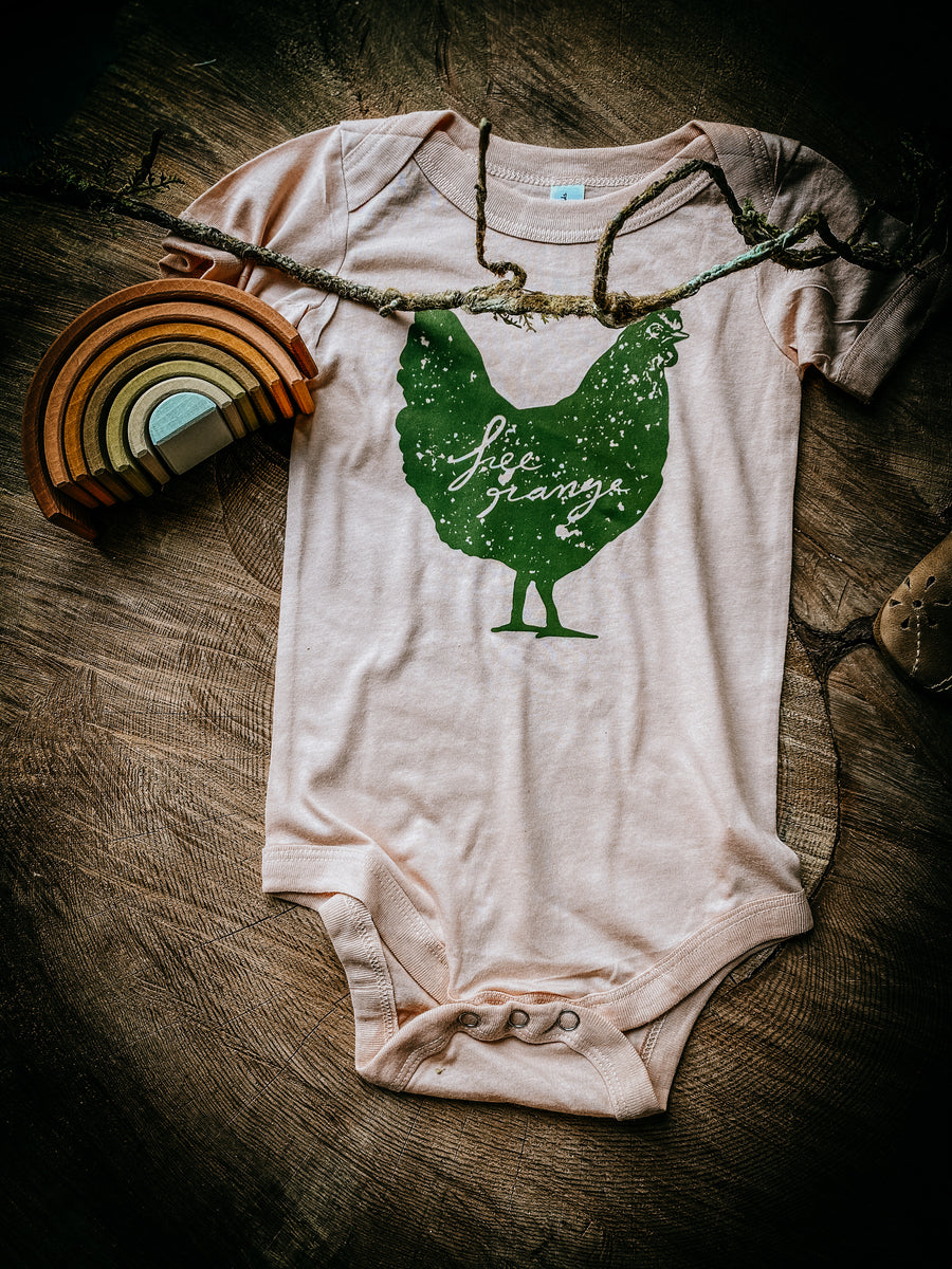 Free Range   |  Peach Onesie