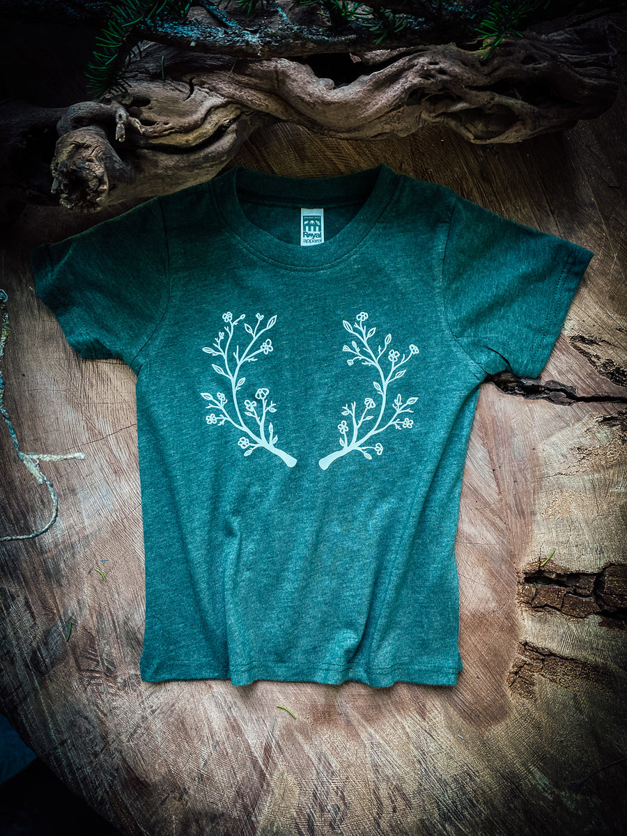 Floral Antler | Toddler Tee