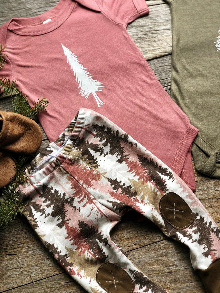 Alpine Tree | Mauve Onesie