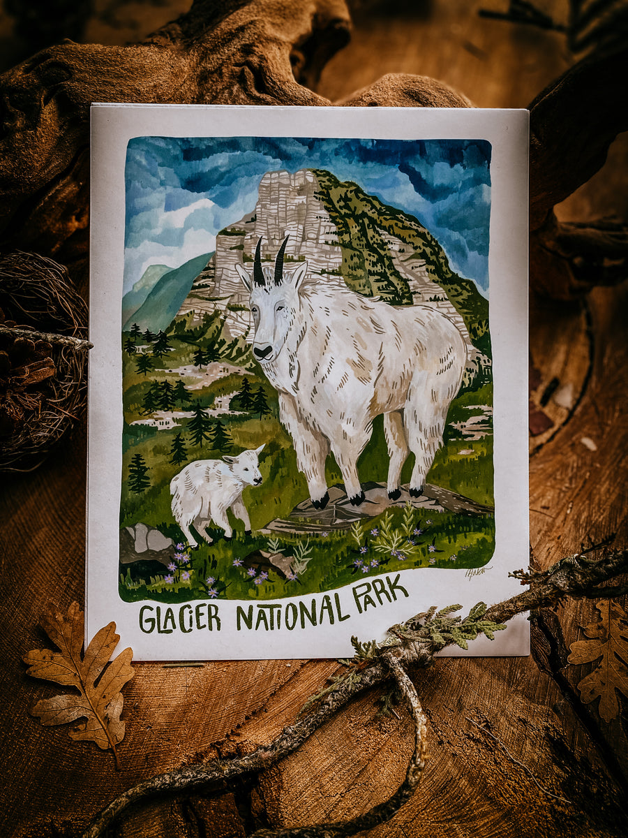 Glacier Goat Print